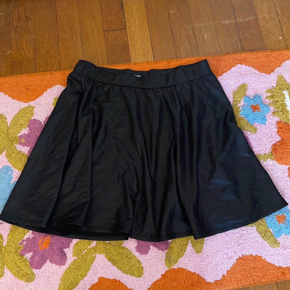 Black Faux Leather Skirt Charlotte Russe Medium